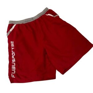 Fubu Sport 92 Swim Board Shorts‎ Mens L Red Casual Pool Swim Vacation Beach